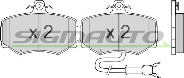 SIGMAUTO SPA466 - Kit de plaquettes de frein, frein à disque cwaw.fr