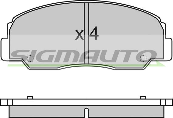 SIGMAUTO SPA461 - Kit de plaquettes de frein, frein à disque cwaw.fr