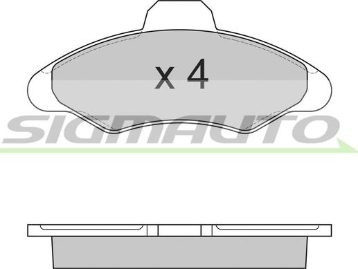 SIGMAUTO SPA462 - Kit de plaquettes de frein, frein à disque cwaw.fr