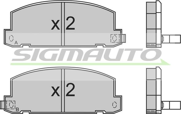 SIGMAUTO SPA400 - Kit de plaquettes de frein, frein à disque cwaw.fr