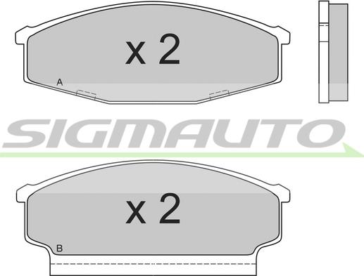 SIGMAUTO SPA408 - Kit de plaquettes de frein, frein à disque cwaw.fr