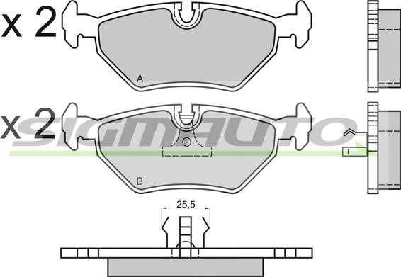 SIGMAUTO SPA415 - Kit de plaquettes de frein, frein à disque cwaw.fr