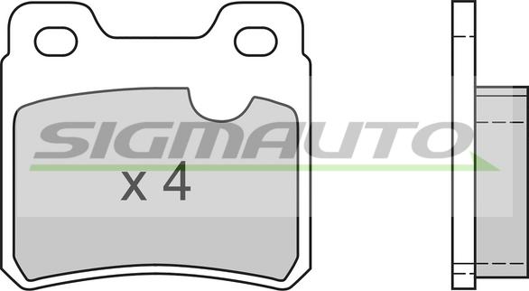 SIGMAUTO SPA418 - Kit de plaquettes de frein, frein à disque cwaw.fr