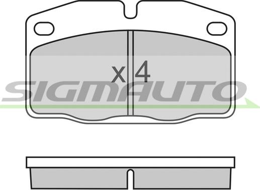 SIGMAUTO SPA487 - Kit de plaquettes de frein, frein à disque cwaw.fr