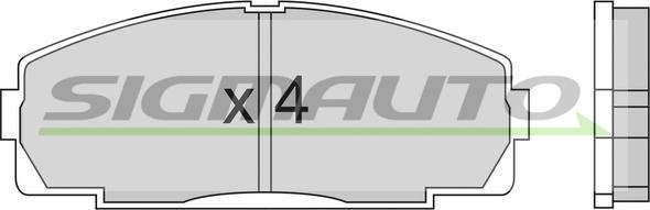 SIGMAUTO SPA438 - Kit de plaquettes de frein, frein à disque cwaw.fr