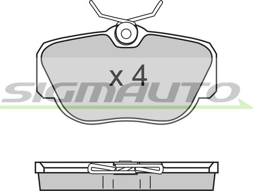 SIGMAUTO SPA425 - Kit de plaquettes de frein, frein à disque cwaw.fr