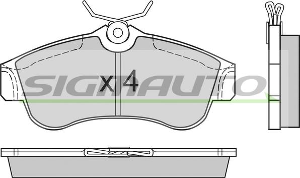 SIGMAUTO SPA470 - Kit de plaquettes de frein, frein à disque cwaw.fr