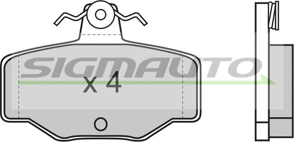 SIGMAUTO SPA471 - Kit de plaquettes de frein, frein à disque cwaw.fr