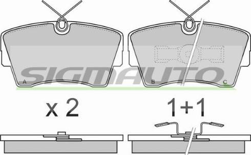 SIGMAUTO SPA472 - Kit de plaquettes de frein, frein à disque cwaw.fr