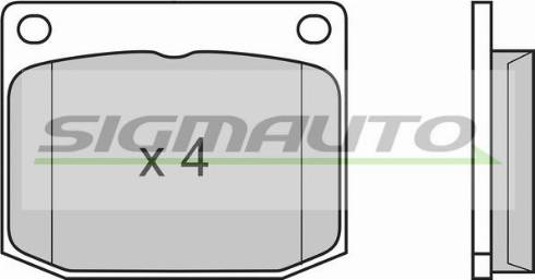 SIGMAUTO SPA594 - Kit de plaquettes de frein, frein à disque cwaw.fr