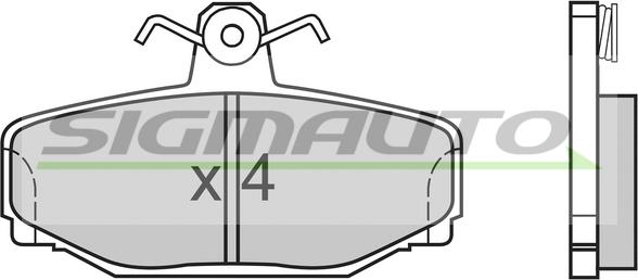 SIGMAUTO SPA542 - Kit de plaquettes de frein, frein à disque cwaw.fr