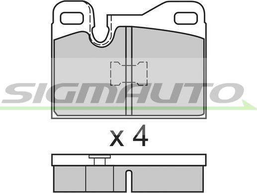 SIGMAUTO SPA555 - Kit de plaquettes de frein, frein à disque cwaw.fr