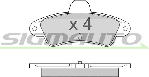 SIGMAUTO SPA562 - Kit de plaquettes de frein, frein à disque cwaw.fr