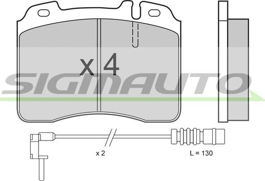 SIGMAUTO SPA506 - Kit de plaquettes de frein, frein à disque cwaw.fr