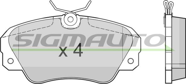 SIGMAUTO SPA514 - Kit de plaquettes de frein, frein à disque cwaw.fr