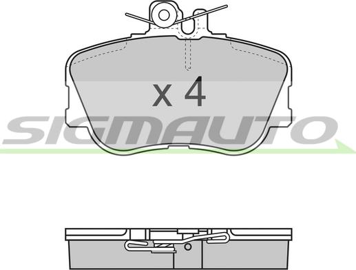 SIGMAUTO SPA586 - Kit de plaquettes de frein, frein à disque cwaw.fr