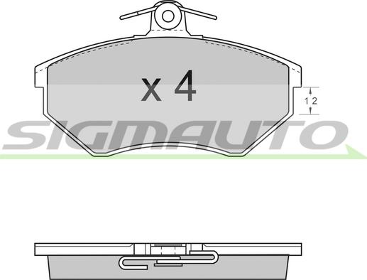 SIGMAUTO SPA531 - Kit de plaquettes de frein, frein à disque cwaw.fr