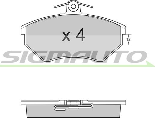 SIGMAUTO SPA532 - Kit de plaquettes de frein, frein à disque cwaw.fr