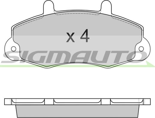 SIGMAUTO SPA525 - Kit de plaquettes de frein, frein à disque cwaw.fr