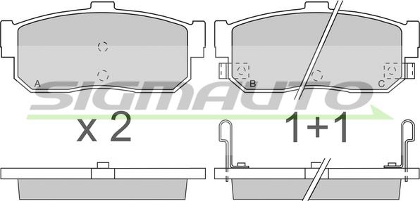 SIGMAUTO SPA699 - Kit de plaquettes de frein, frein à disque cwaw.fr