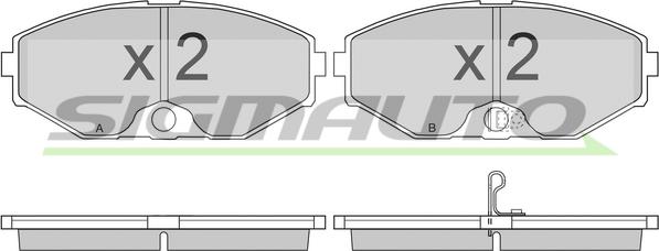 SIGMAUTO SPA698 - Kit de plaquettes de frein, frein à disque cwaw.fr