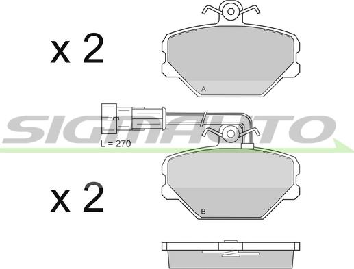 SIGMAUTO SPA693 - Kit de plaquettes de frein, frein à disque cwaw.fr