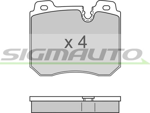 SIGMAUTO SPA659 - Kit de plaquettes de frein, frein à disque cwaw.fr