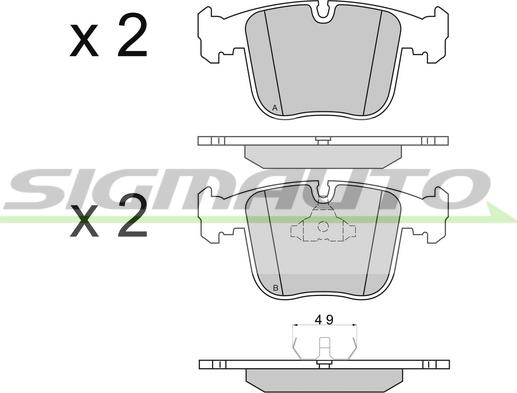 SIGMAUTO SPA651 - Kit de plaquettes de frein, frein à disque cwaw.fr