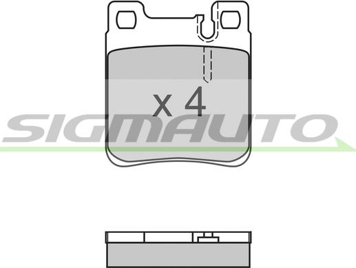 SIGMAUTO SPA653 - Kit de plaquettes de frein, frein à disque cwaw.fr