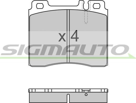 SIGMAUTO SPA657 - Kit de plaquettes de frein, frein à disque cwaw.fr