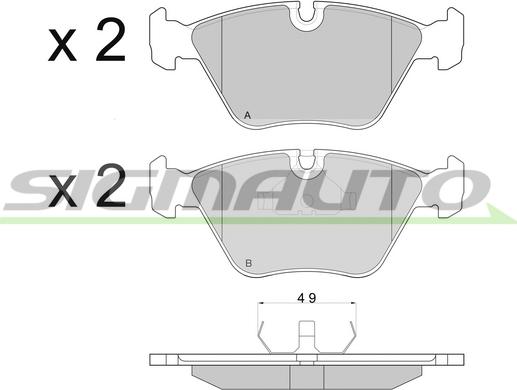 SIGMAUTO SPA664 - Kit de plaquettes de frein, frein à disque cwaw.fr