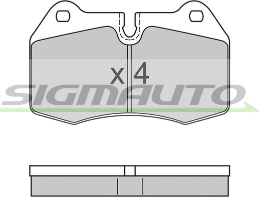 SIGMAUTO SPA660 - Kit de plaquettes de frein, frein à disque cwaw.fr