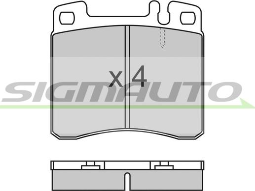 SIGMAUTO SPA662 - Kit de plaquettes de frein, frein à disque cwaw.fr