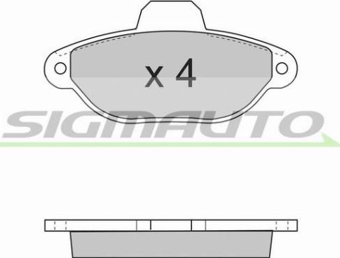 SIGMAUTO SPA600 - Kit de plaquettes de frein, frein à disque cwaw.fr