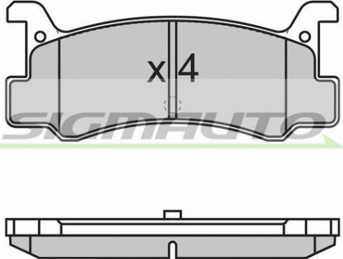 SIGMAUTO SPA602 - Kit de plaquettes de frein, frein à disque cwaw.fr