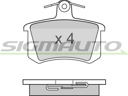 SIGMAUTO SPA612 - Kit de plaquettes de frein, frein à disque cwaw.fr