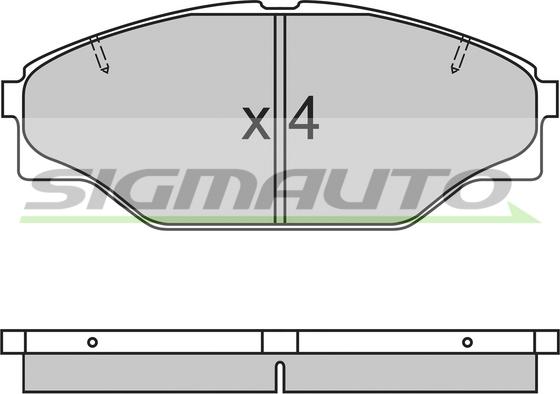 SIGMAUTO SPA617 - Kit de plaquettes de frein, frein à disque cwaw.fr