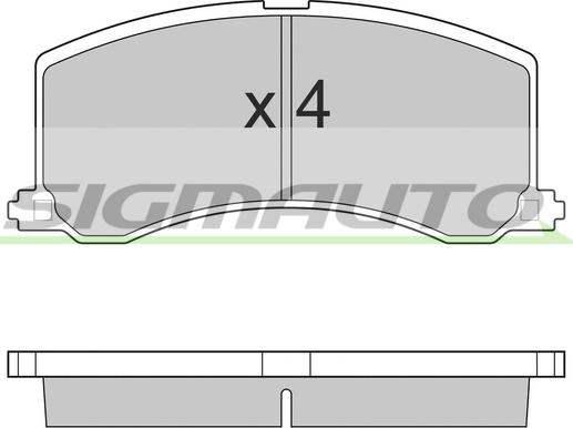 SIGMAUTO SPA684 - Kit de plaquettes de frein, frein à disque cwaw.fr