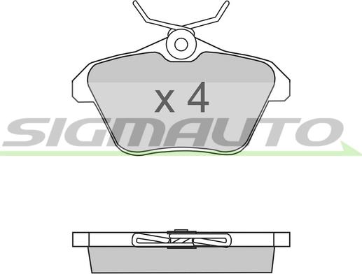 SIGMAUTO SPA680 - Kit de plaquettes de frein, frein à disque cwaw.fr