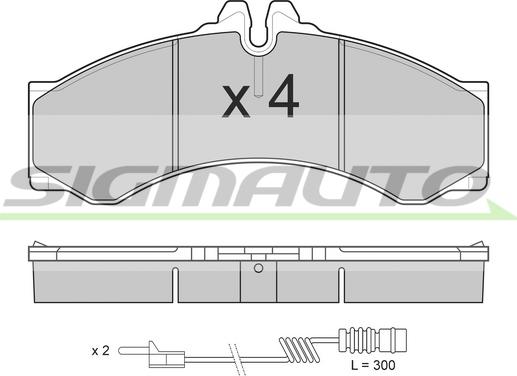 SIGMAUTO SPA681 - Kit de plaquettes de frein, frein à disque cwaw.fr