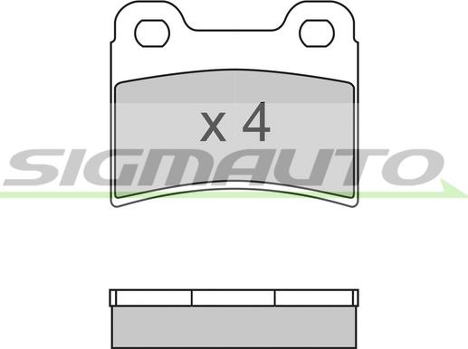 SIGMAUTO SPA630 - Kit de plaquettes de frein, frein à disque cwaw.fr