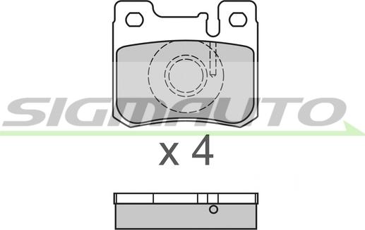 SIGMAUTO SPA631 - Kit de plaquettes de frein, frein à disque cwaw.fr