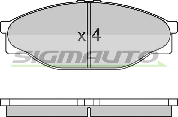 SIGMAUTO SPA633 - Kit de plaquettes de frein, frein à disque cwaw.fr