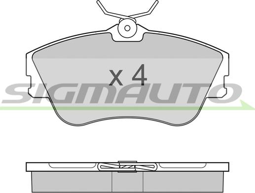 SIGMAUTO SPA625 - Kit de plaquettes de frein, frein à disque cwaw.fr