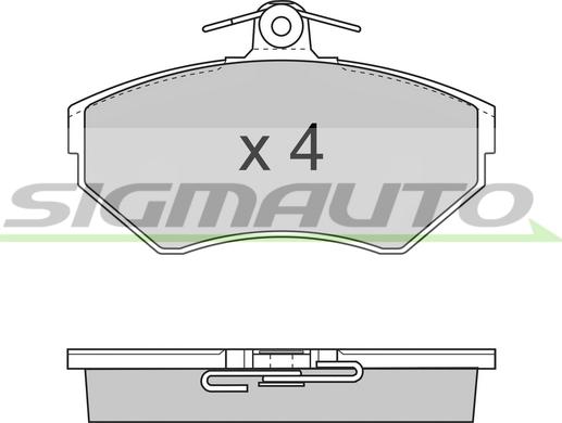 SIGMAUTO SPA674 - Kit de plaquettes de frein, frein à disque cwaw.fr