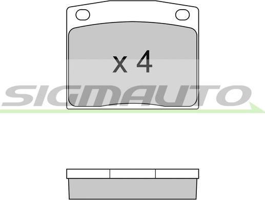 SIGMAUTO SPA095 - Kit de plaquettes de frein, frein à disque cwaw.fr