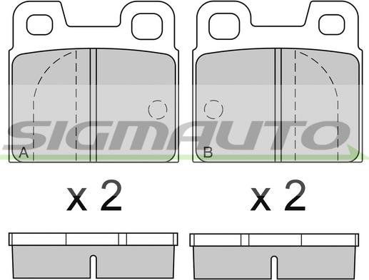 SIGMAUTO SPA090 - Kit de plaquettes de frein, frein à disque cwaw.fr