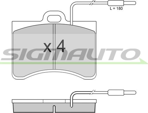 SIGMAUTO SPA092 - Kit de plaquettes de frein, frein à disque cwaw.fr