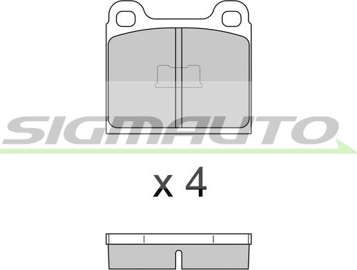 SIGMAUTO SPA054 - Kit de plaquettes de frein, frein à disque cwaw.fr