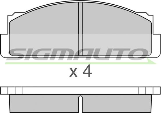 SIGMAUTO SPA004 - Kit de plaquettes de frein, frein à disque cwaw.fr